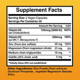 Vegan Vitamin D3+K2 Capsules